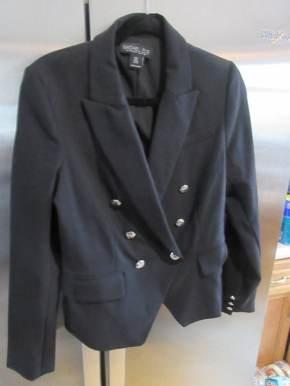 Rachel Zoe modern Button Blazer - Black - 6 lined s